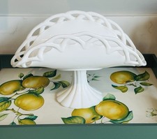 Vintage Milk Glass Pedestal
