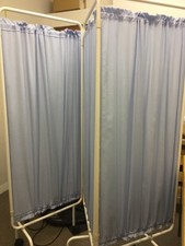 MEDICAL FOUR  PANEL PRIVACY SCREEN BLUE