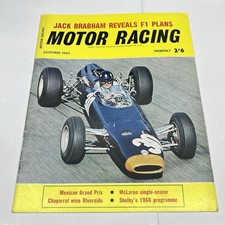 Motor Racing Magazine January 1966 Alfa Romeo TZ Shelby Cobra Mustang GT