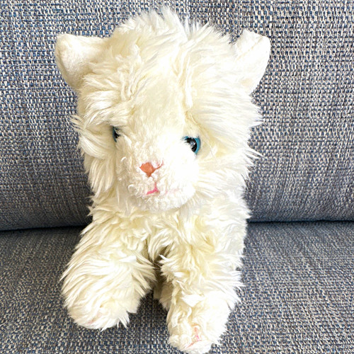 White plush cute - cat, 11”
