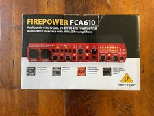 Behringer FCA610 6 in 10 out USB/ Firewire Audio Midi interface / Boxed
