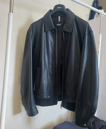 Boss men leather jacket - men's,