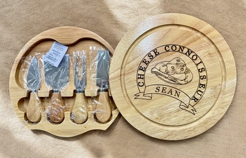 Personalised wooden cheese - personalised,