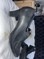 Marks and Spencer Foot Glove Black Leather Boot Shoe Size 5&1/2 VGC