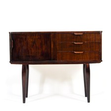 Retro Vintage Danish Teak Small Sideboard Hi Fi Cabinet 70s Mid Century 60s 70s