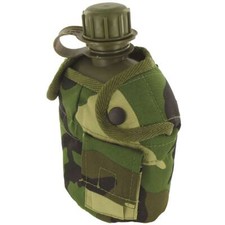 British Army Style Military Patrol Water Bottle Canteen Camo Camping Hiking