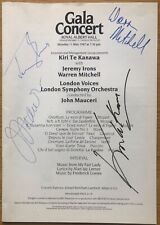 Gala Concert Program 1987 signed Kiri Te Kanawa Warren Mitchell Jeremy Irons & J