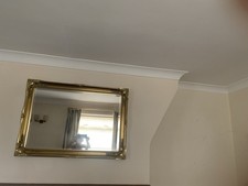 Gilded Frame Mirror, Modern, Size Approx 79by109cm  To be collected