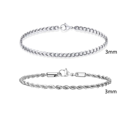 2pcs men chain - 2pcs,