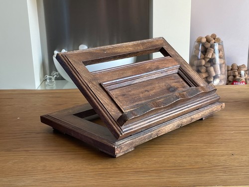 Vintage wooden book table top - book,