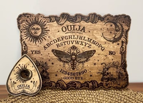 Wooden ouija board - board, w