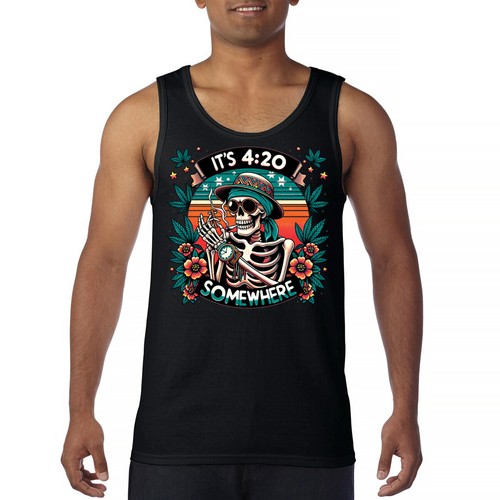 420 somewhere men s tank - it's,