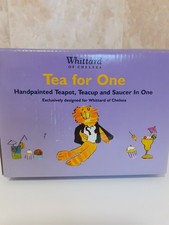 Boxed New CATS ON THE TILES teapot + Cup For 1 Hand-painted Whittard Of Chelsea
