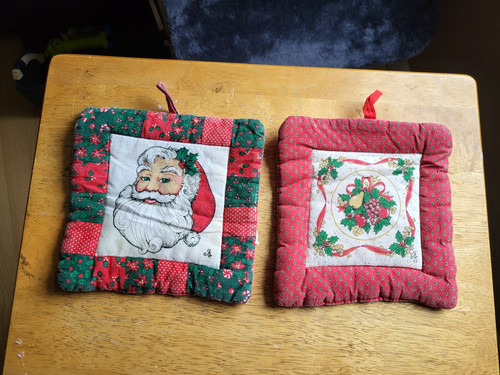 Christmas pot holders - christmas,