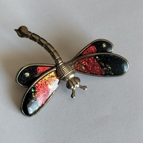 Dragonfly brooch pin - dragonfly,