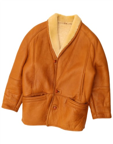 Vintage mens shearling jacket - mens,