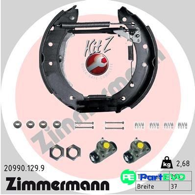 Zimmermann rear brake shoe - brake, set