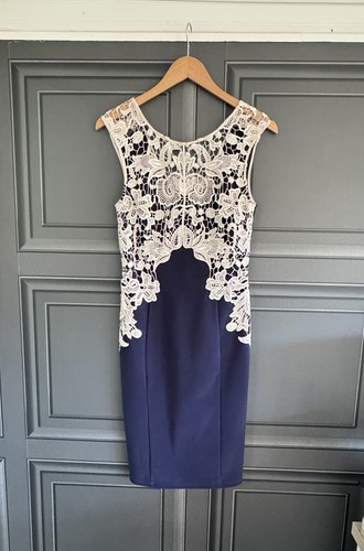 Lipsy navy white cream lace - lipsy,
