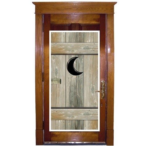 Outhouse door cover - outhouse,
