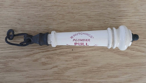 Victorian ceramic toilet pull - ceramic,
