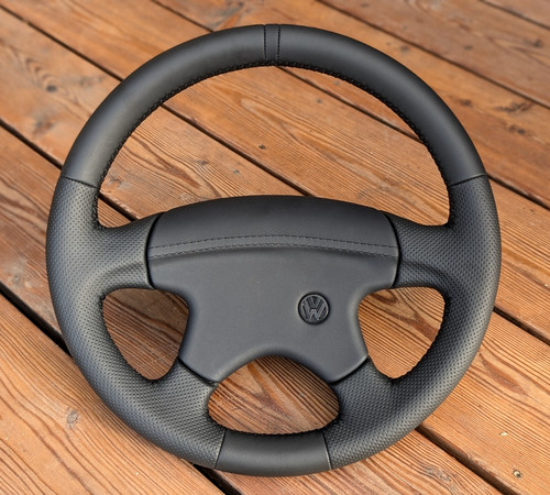 New leather steering wheel - leather, for