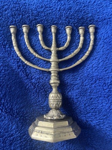 Vintage brass menorah hanukkah - vintage,