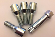 4 X TUNER + KEY 60mm LONG 35mm M12X1.5 THREAD WHEEL BOLTS FITS BMW 72.6