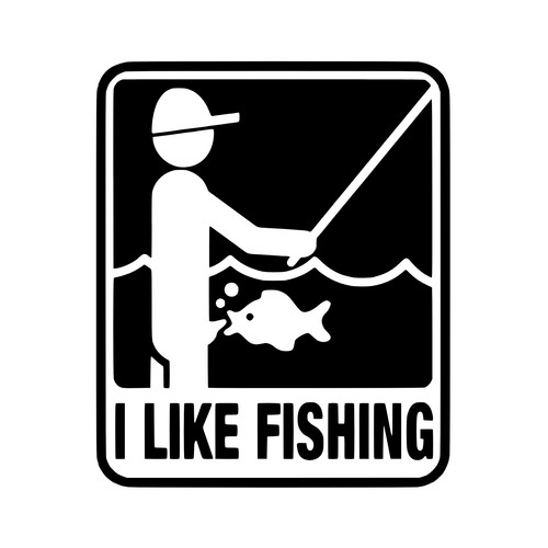 Fishing car van - , decal