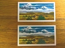 Brooke Bond error tea card: Adventurers & Explorers no. 29 lava flow