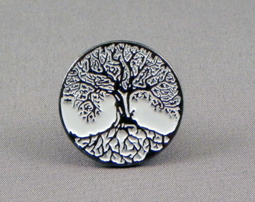 Tree life enamel pin - tree, badge