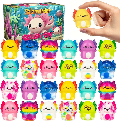 Pack axolotl squishy toys - 24,