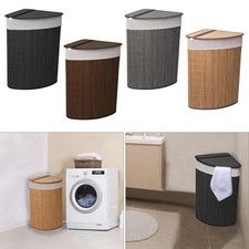 58L Bamboo Laundry Basket With