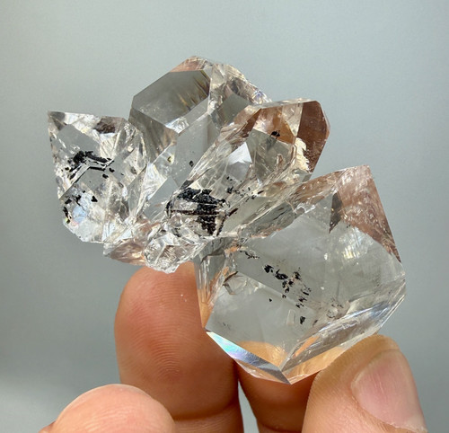 Herkimer diamond gem cluster - herkimer,
