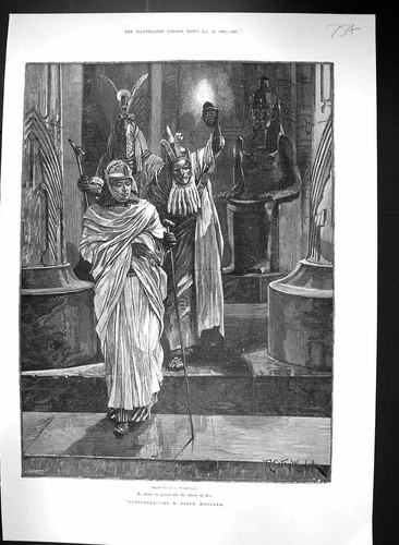 Old print 1889 canton - print,