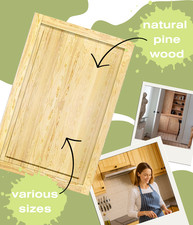 Pine Natural Plain Front Cassette Doors Wooden Cabinet Cupboard Wardrobe