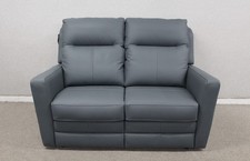 Parker Knoll Chicago Madri Midnight Leather Static 2 Seater Sofa RRP £2499