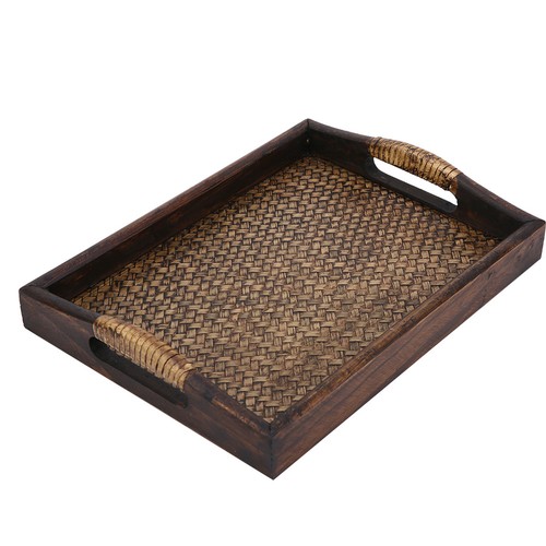 Wooden vintage serving tray - vintage,