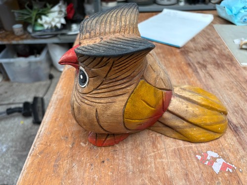 Solid wooden owl - solid,