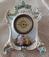 Vintage Porcelain  mantle clock design of children playing