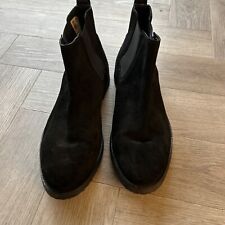 River Island Men’s Black Buddy Suede Chelsea Boots Size 10