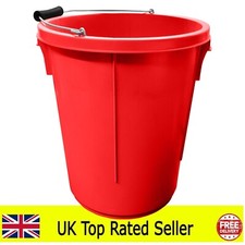 25l  5 gallon plasters bucket red plastic  heavy  duty bucket made in the uk