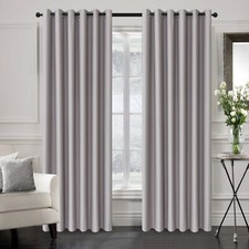 Blackout Eyelet Curtains Black
