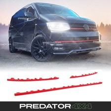 3 PIECE RED FRONT BUMPER GRILLE GRILL TRIM FOR VOLKSWAGEN TRANSPORTER T6 16-19