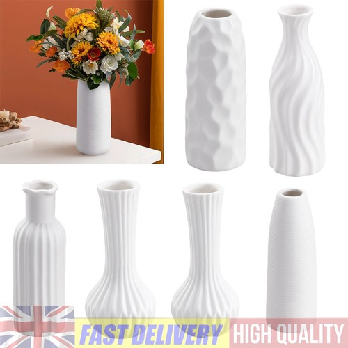 White ceramic flower - flower, vase