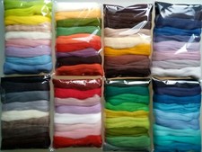 Assorted Colours* 100% Merino Wool Tops for Wet & Dry Felting, Packs of 90 grams