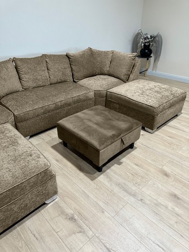 Velvet square ottoman - ottoman, coffee
