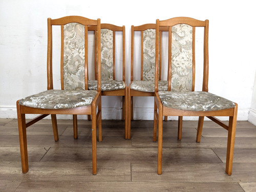 Dining chairs teak high back - 4,