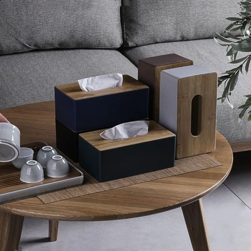 Wooden tissue box cover - tissue, napkin