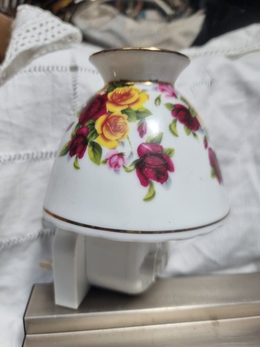Cottage rose plug - rose, ceramic