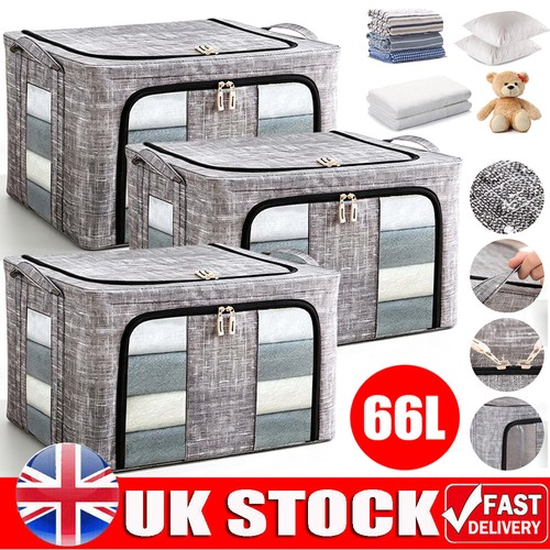 3pcs 66l folding storage box - 3pcs,